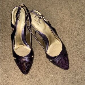 Soft Style Women's Purple Slingback Heels